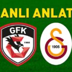 Gaziantep FK – En son gelişmelerden önce Galatasaray maçı! Olası 11